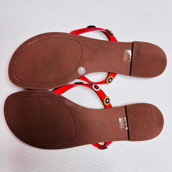 TORY BURCH Marguerite Terra Thong Sandals Size 7.5 - Picture 6 of 6
